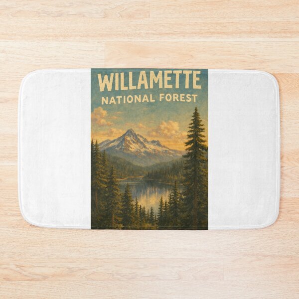 Item preview, Willamette National Forest Oregon Mountains and Alpine Lake Landscape designed and sold by Aryabek.
