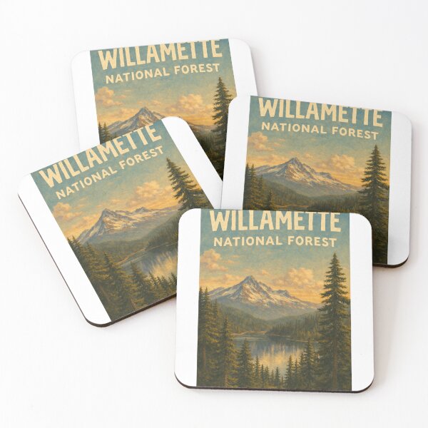 Item preview, Willamette National Forest Oregon Mountains and Alpine Lake Landscape designed and sold by Aryabek.