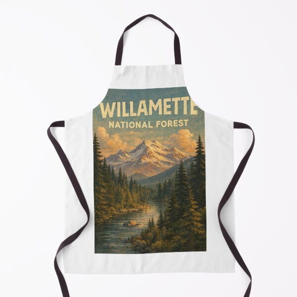 Item preview, Willamette National Forest with Cascade Mountains and River in Oregon designed and sold by Aryabek.