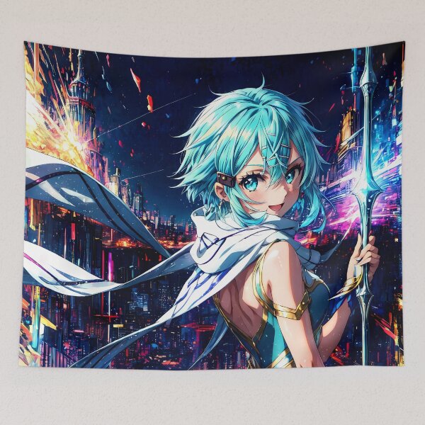 Item preview, Sinon Sword Art Online Neon City Cape Glow designed and sold by PMartistStudio.