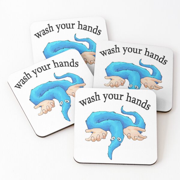 Item preview, worm says wash your hands  designed and sold by chaoticcaprisun.