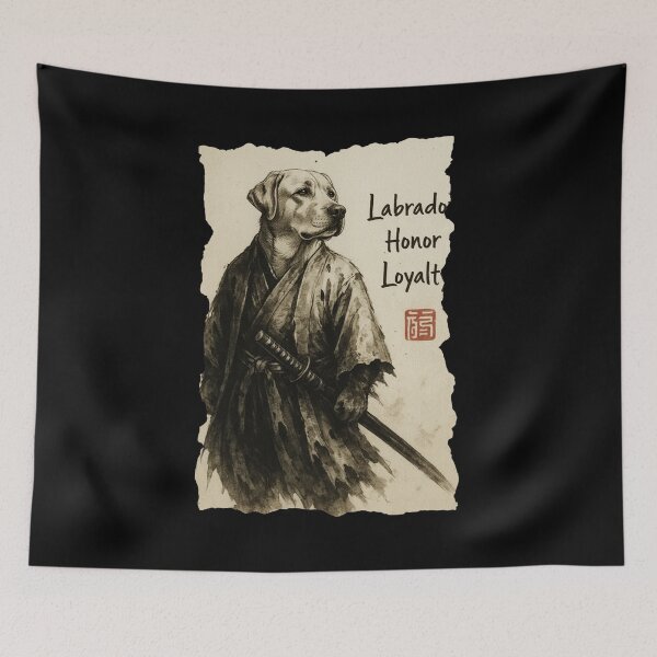 Item preview, Loyalty Honor Loyalty Samurai Animal Illustration Vintage Ink Style designed and sold by JEFDodsonArt.