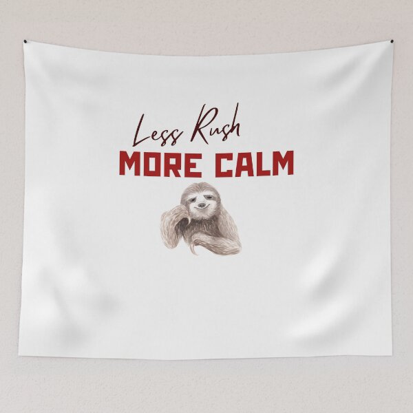 Item preview, Less Rush More Calm – Minimalist Anti Hustle Quote designed and sold by ChameraDesign.
