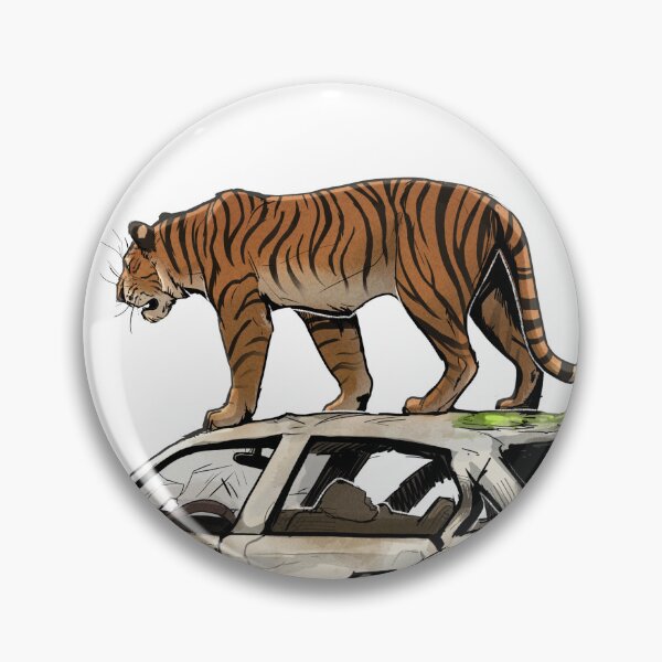 Item preview, tiger on a car  designed and sold by chaoticcaprisun.