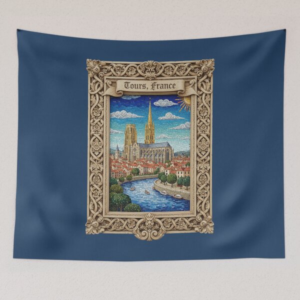 Item preview, Tours France – Cathedral Mosaic Poster Art designed and sold by FrancophileFun.