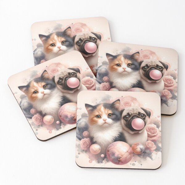 Item preview, Cute Bubblegum Besties designed and sold by Vivien la Muse.