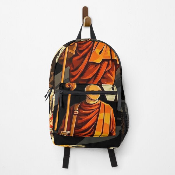 Item preview, Walk for Peace Buddhist Monk and Shiba Inu Dog Illustration designed and sold by ColbyAida.