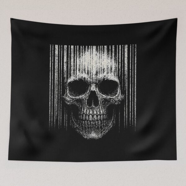 Item preview, Dark Gothic Barcode Skull – Identity Erased  designed and sold by Mortisigil.