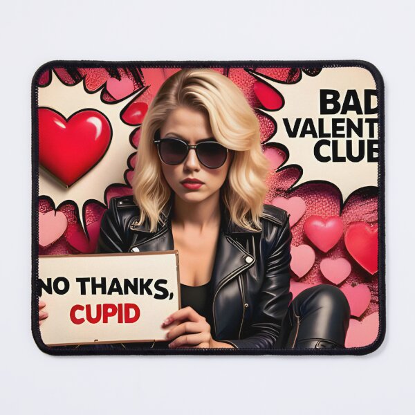 Item preview, ​No Thanks Cupid - Bad Valentine Club Sassy Pop Art Girl designed and sold by PopOutDreams.
