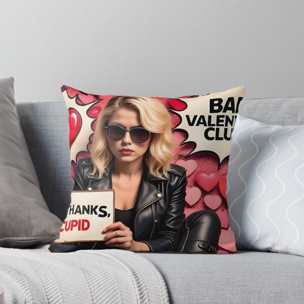Item preview, ​No Thanks Cupid - Bad Valentine Club Sassy Pop Art Girl designed and sold by PopOutDreams.