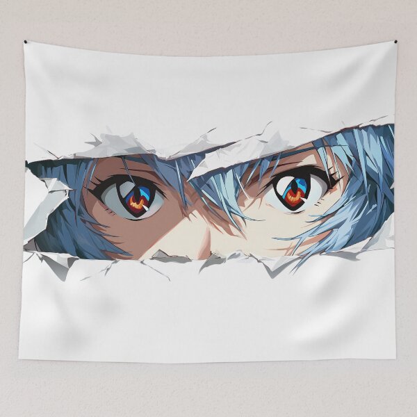 Item preview, Rei Ayanami Neon Genesis Evangelion Red Eyes Peeker designed and sold by PMartistStudio.
