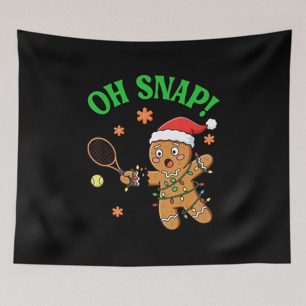 Item preview, OH SNAP Funny Gingerbread Tennis Christmas designed and sold by WayTBeenkenArt.