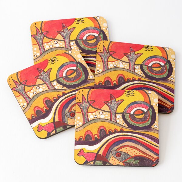 Item preview, Beneath the Colorful Current designed and sold by Behnaz Art Studio.