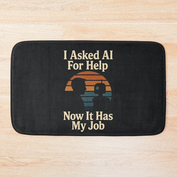 Item preview, I Asked AI For Help – Dark Tech AI Humor Design designed and sold by Taans-Creation.