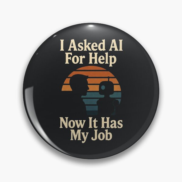 Item preview, I Asked AI For Help – Dark Tech AI Humor Design designed and sold by Taans-Creation.