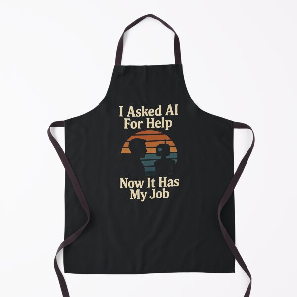 Item preview, I Asked AI For Help – Dark Tech AI Humor Design designed and sold by Taans-Creation.