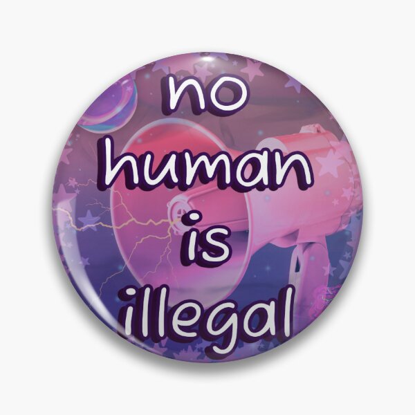 Item preview, No Human Is Illegal Vaporwave designed and sold by Balerion6.
