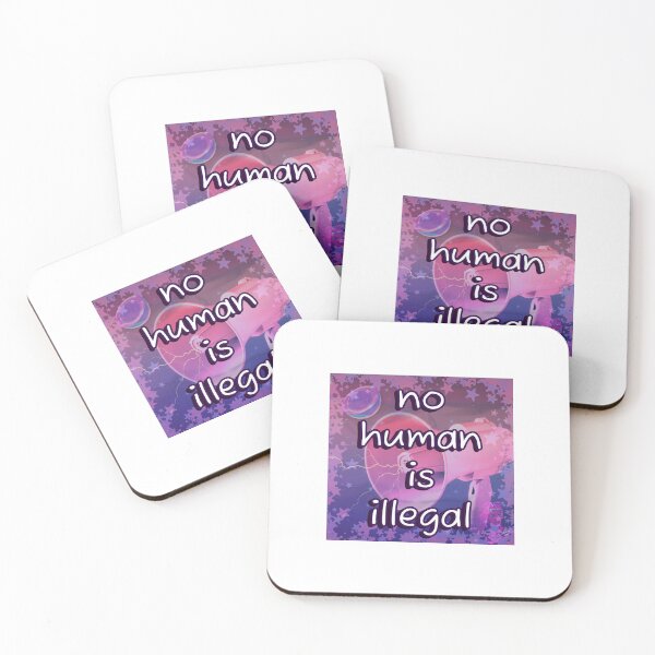 Item preview, No Human Is Illegal Vaporwave designed and sold by Balerion6.