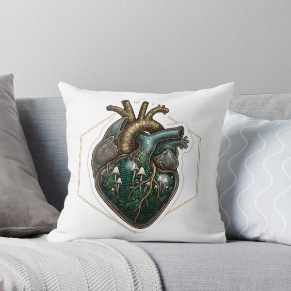 Item preview, Anatomical Heart Terrarium Gold Geometric Dark Academia Aesthetic Botany designed and sold by StickyGuys.
