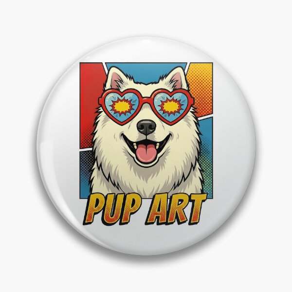 Item preview, Pup Art American Eskimo Dog Heart Sunglasses designed and sold by k3rstman1.
