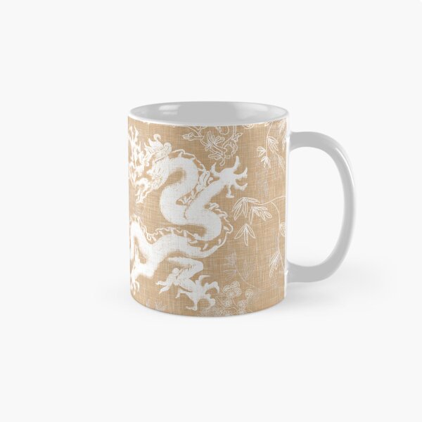 Item preview, Ancient Dragons Neutral Beige Tan Vintage Multicolor Floral and Linen designed and sold by LoveAlways-AEP.