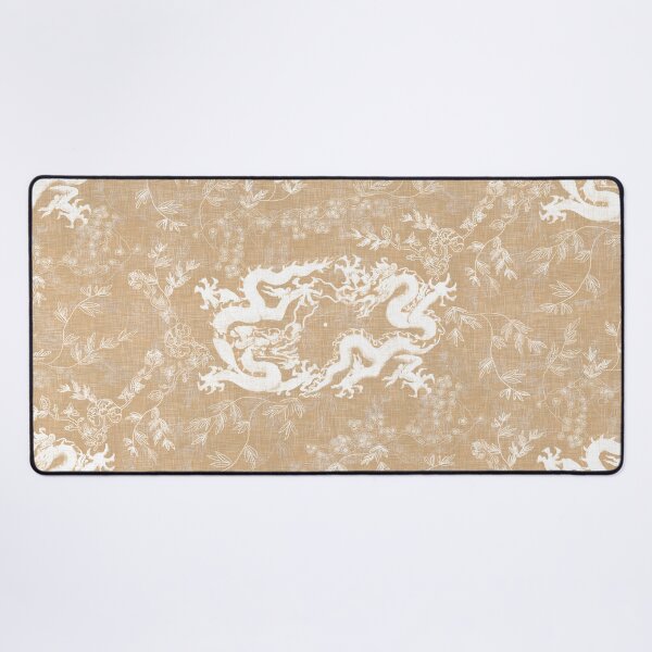 Item preview, Ancient Dragons Neutral Beige Tan Vintage Multicolor Floral and Linen designed and sold by LoveAlways-AEP.