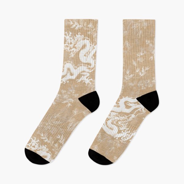 Artikelvorschau, Ancient Dragons Neutral Beige Tan Vintage Multicolor Floral and Linen entworfen und verkauft von LoveAlways-AEP.