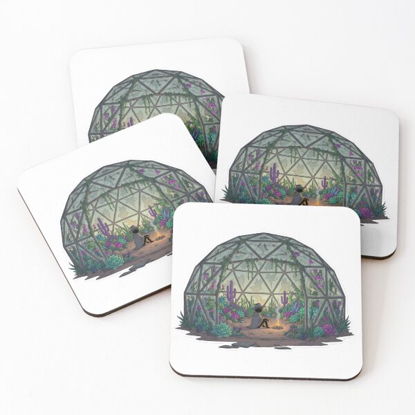Item preview, Solarpunk Desert Dome Stickman Cowboy Oasis Aesthetic Western Gothic designed and sold by StickyGuys.