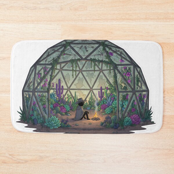 Item preview, Solarpunk Desert Dome Stickman Cowboy Oasis Aesthetic Western Gothic designed and sold by StickyGuys.