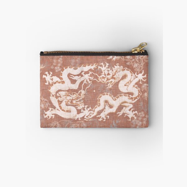Item preview, Ancient Dragons Red Brick Brown Vintage Multicolor Floral and Linen designed and sold by LoveAlways-AEP.
