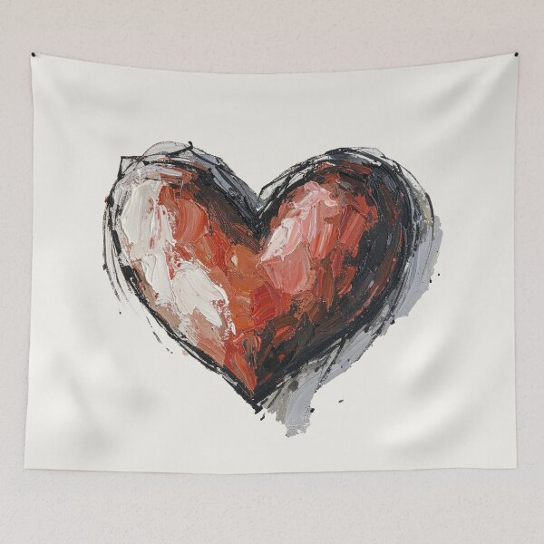 Item preview, Expressive Painted Heart designed and sold by yara.lahdo.