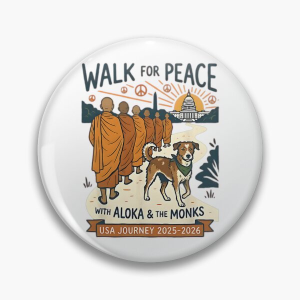 Item preview, Walk for Peace Monks Dog USA Journey 2025-2026 Vintage Zen designed and sold by CristHuds.