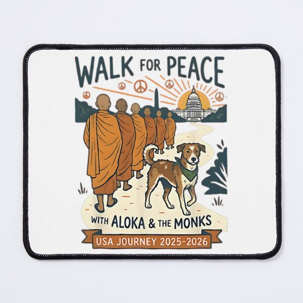 Item preview, Walk for Peace Monks Dog USA Journey 2025-2026 Vintage Zen designed and sold by CristHuds.