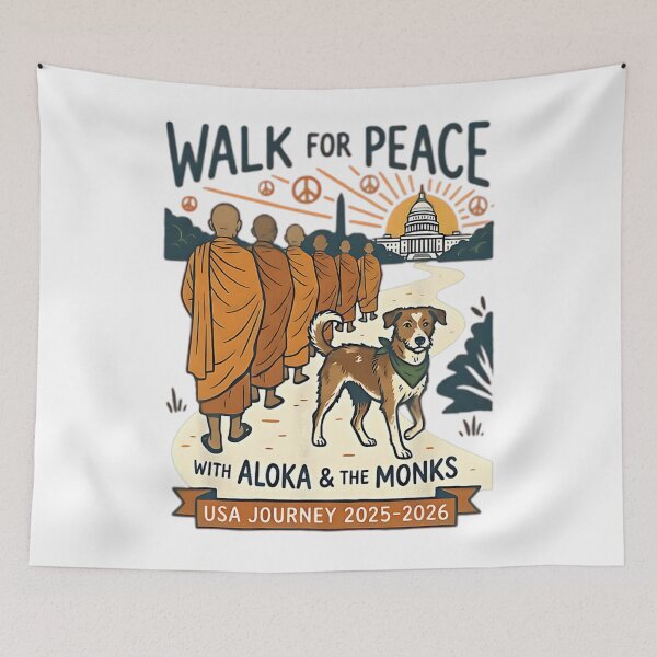 Item preview, Walk for Peace Monks Dog USA Journey 2025-2026 Vintage Zen designed and sold by CristHuds.