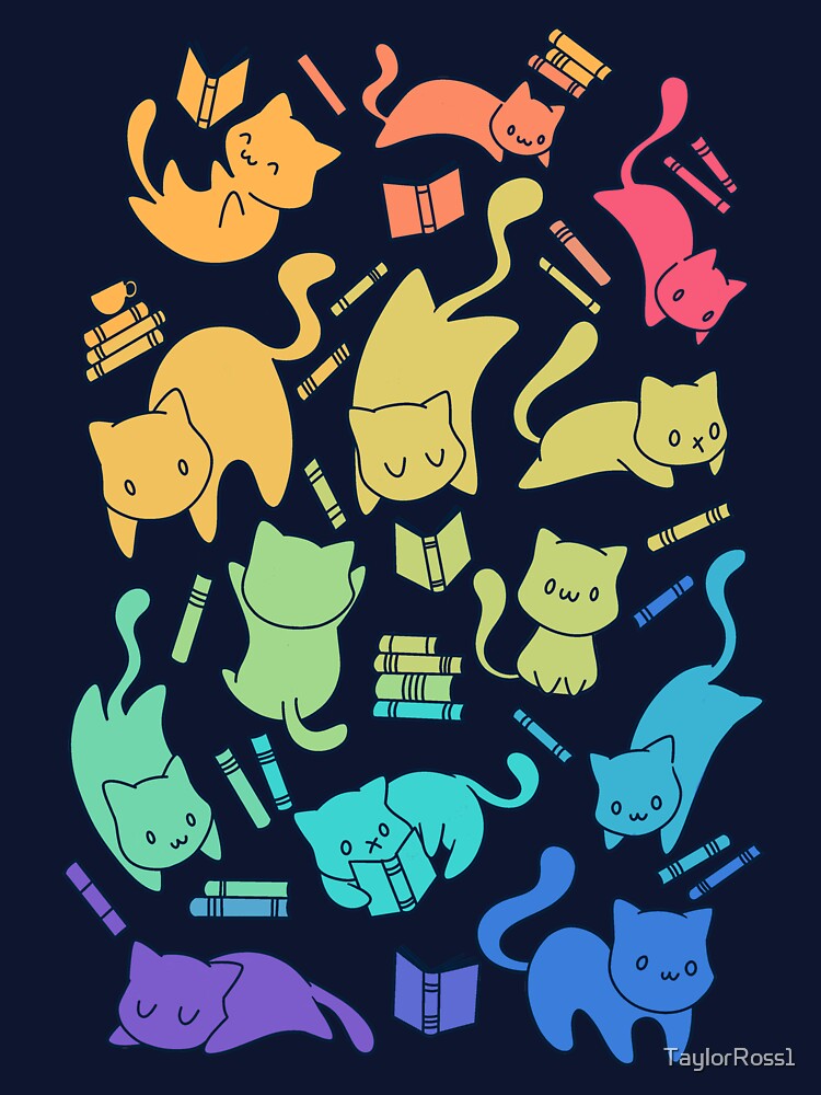 Imagen 7 de 7, Camiseta clásica con la obra Gatos y libros, diseñada y vendida por TaylorRoss1.