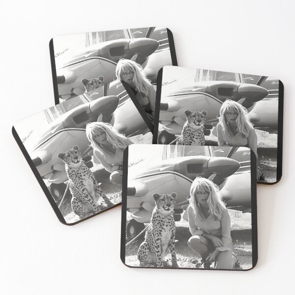 Item preview, Brigette Bardot With Cheetah And Plane designed and sold by mixmoly.