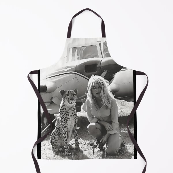 Item preview, Brigette Bardot With Cheetah And Plane designed and sold by mixmoly.