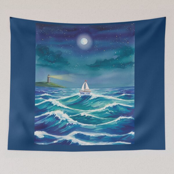 Item preview, Watercolor Lighthouse Art Print – Beacon of Hope, Comfort & Remembrance designed and sold by DesireeNguyen.