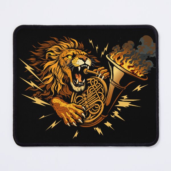 Item preview, Roaring Lion Horn – Fire Sound Power Illustration designed and sold by LluviaStudio.