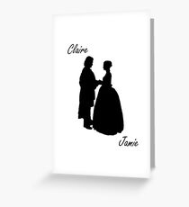 Jamie and Claire Sillhouette Greeting Card
