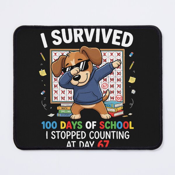 Item preview, 100 Days of School 67 Humor Dabbing Dog Students Teachers designed and sold by FrankIsabel.