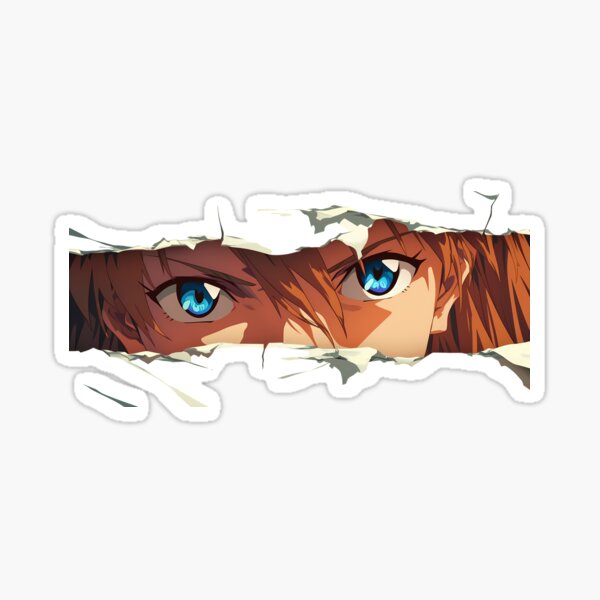 Item preview, Asuka Langley Neon Genesis Evangelion Blue Eyes Peeker designed and sold by PMartistStudio.