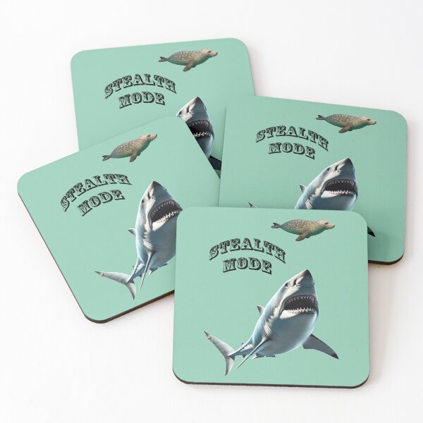 Item preview, Great White Shark Stalking a Harbor Seal Underwater designed and sold by urmaddad.