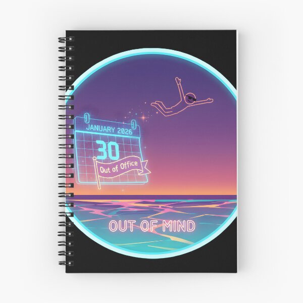Item preview, Out of Office Out of Mind Funny Retro Digital Escape designed and sold by ND-Culture.