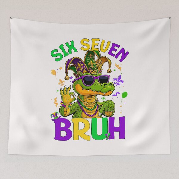 Item preview, bruh Six Seven Bruh Alligator 6 7 Mardi Gras 67 Boys Kids Youth  designed and sold by FrankIsabel.
