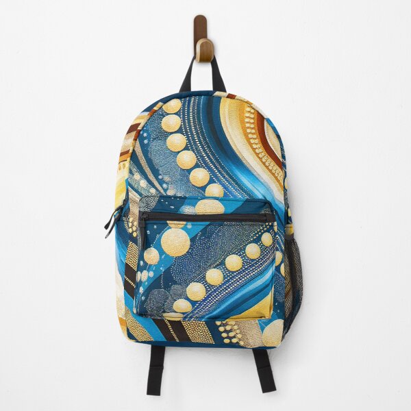 Item preview, Aboriginal Urban Rivers Of The Dreaming Blue designed and sold by AboriginalartVI.