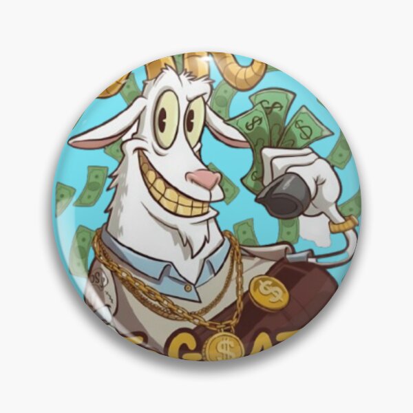Item preview, Cartoon Goat Celebrating Wealth on Wall Street designed and sold by Goat.Shop-28.