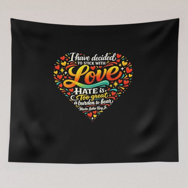 Item preview, Love Over Hate Inspirational Quote Design designed and sold by HUTEND.