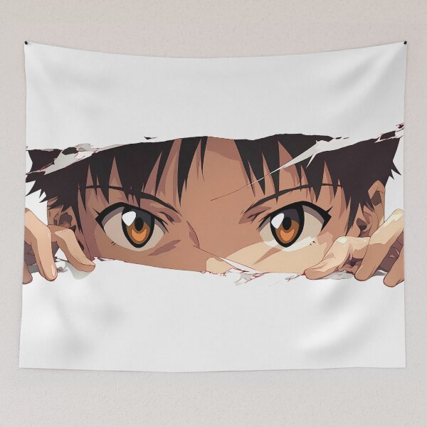 Item preview, Shinji Ikari Neon Genesis Evangelion Intense Eyes Peeker designed and sold by PMartistStudio.