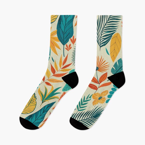 Item preview, Retro Autumn Tropical Leaf Fusion Pattern designed and sold by Jirada.